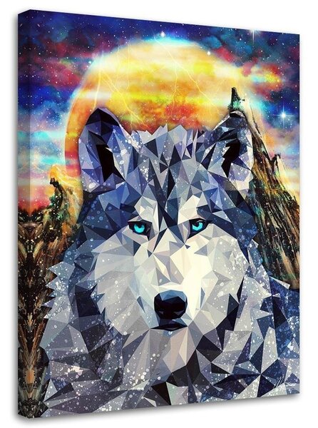 Obraz Vlk ako ručne maľovaný - Cantu Veľkosť: 40 x 60 cm, Prevedenie: Obraz na plátne