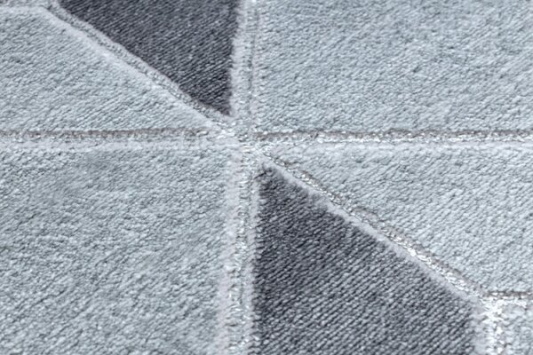 Koberec MEFE B400 Kocka, geometrický 3D štrukturálny - sivý