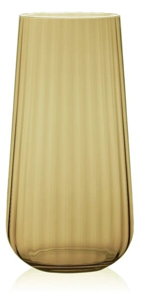 SKLENENÁ VÁZA RONA DECO FADE CITRINE 25CM