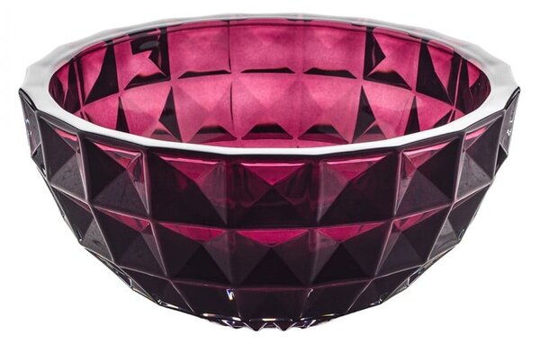 KRIŠTÁĽOVÁ MISKA BOHEMIA DIAMOND BURGUNDE 280 MM