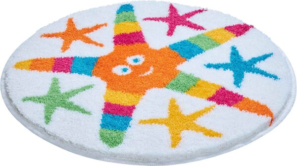 GRUND Koberček do kúpeľne COOL STARS modro-červený Rozmer: ø 100 cm