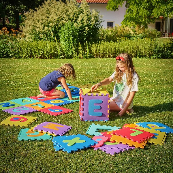 Penová podložka pre deti PUZZLE, 86 dielov, viacfarebná Spielwerk