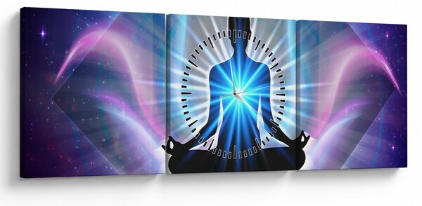 Obraz - Meditácia (s hodinami) (90x30 cm)