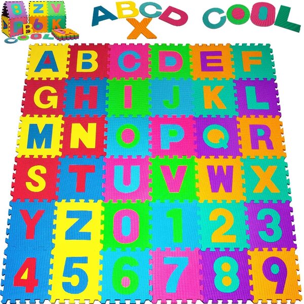 Penová podložka pre deti PUZZLE, 86 dielov, viacfarebná Spielwerk