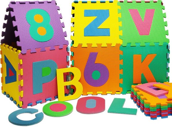 Penová podložka pre deti PUZZLE, 86 dielov, viacfarebná Spielwerk