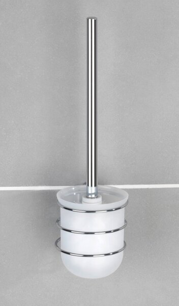 WENKO WC kefa BEZ VŔTANIA Klasická lesklá kovová 37x10x12 cm