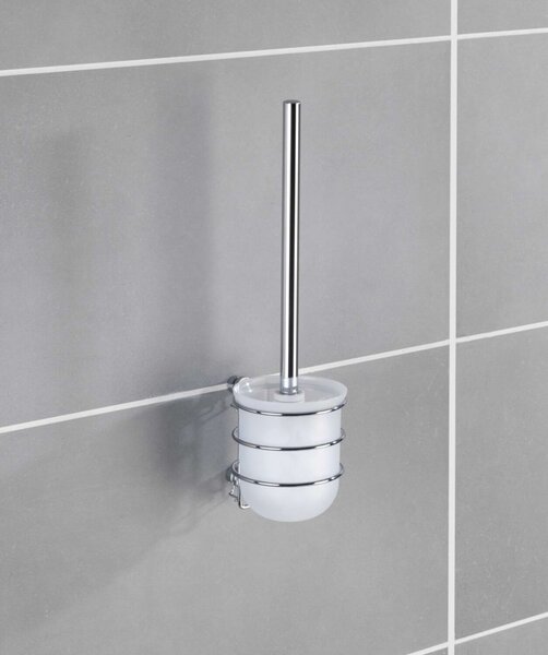 WENKO WC kefa BEZ VŔTANIA Klasická lesklá kovová 37x10x12 cm