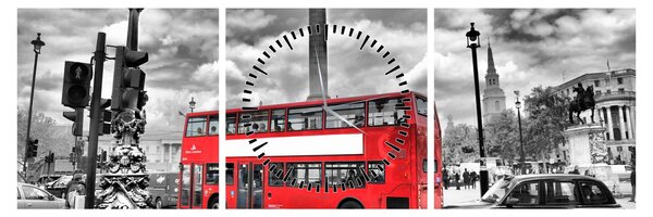 Obraz - Trafalgar Square (s hodinami) (90x30 cm)