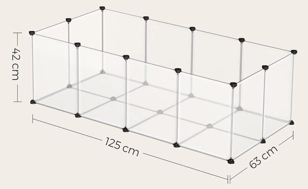 Ohrada pre malé zvieratá NIBBLES, transparentná