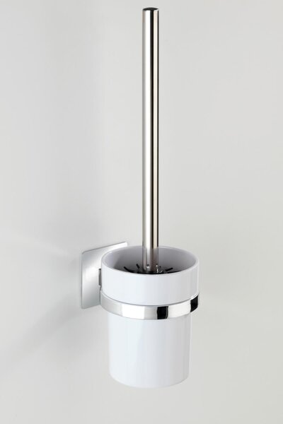 WENKO WC kefa BEZ TURBOLOC QUADRO lesklý kov 36x10x12 cm