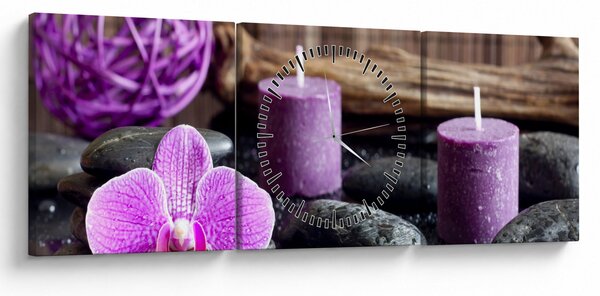 Obraz - Relaxácia (s hodinami) (90x30 cm)