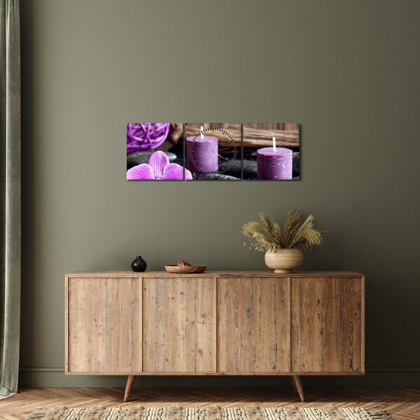 Obraz - Relaxácia (s hodinami) (90x30 cm)