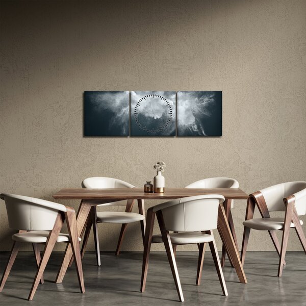 Obraz abstrakcie (s hodinami) (90x30 cm)