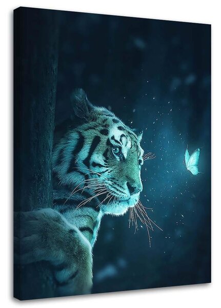 Obraz Tiger a magická noc - Jose Francese Veľkosť: 40 x 60 cm, Prevedenie: Obraz na plátne