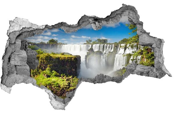 Diera 3D v stene nálepka Vodopád argentína nd-b-43312221