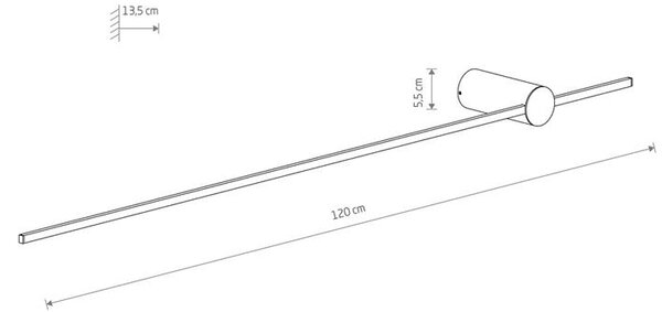 Nástenné svietidlo Nowodvorski SABER LED L 10854