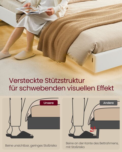 Manželská postel s LED osvetlením a nabíjacou stanicou 140x200 cm RMB864W01
