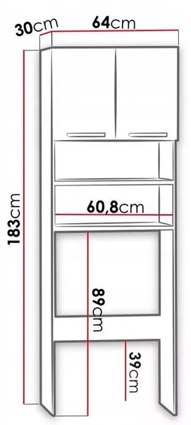 Kúpeľňová skriňa ADRIENNA - biela
