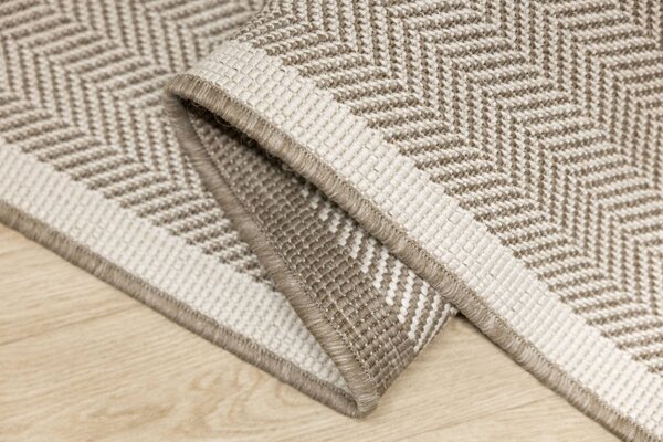 Šnúrkový obojstranný behúň Brussels 205681/10610 Linen krémový / béžový