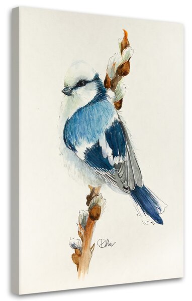 Obraz na plátne Malý modrý vták - Dorota Martyńska Rozmery: 40 x 60 cm