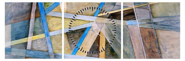 Obraz - Abstrakcia (s hodinami) (90x30 cm)