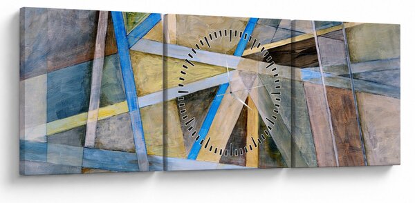 Obraz - Abstrakcia (s hodinami) (90x30 cm)