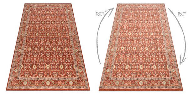Koberec LEGEND 468 12 GB300 OSTA - Ornament / rám, exkluzívny červený / béžový