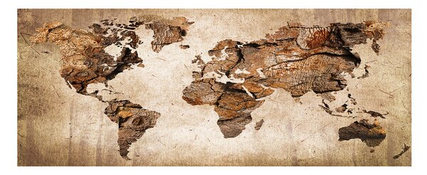 Foto obraz akrylové sklo Mapa sveta drevo