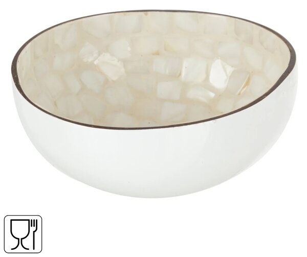 Plastová miska KOKO 13 cm, biela