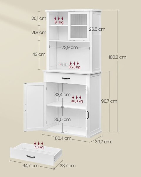 Kuchynská skriňa s LED osvetlením LSC361W21