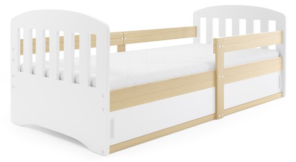 Detská posteľ CLASA, 80x160, biela/borovica