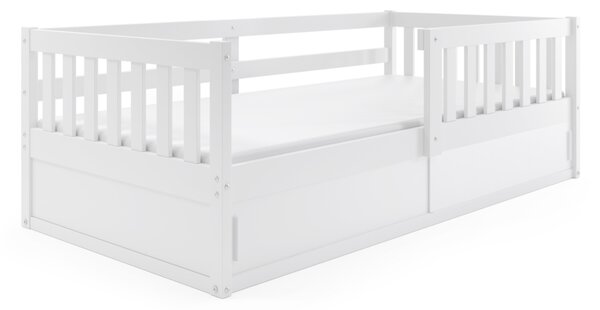 Detská posteľ SMART + matrac, 80x160, biela/čierna