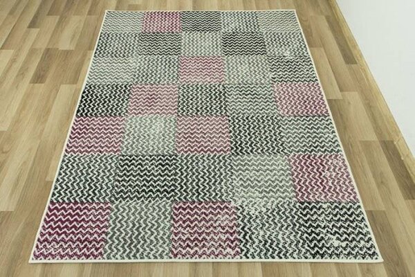 Koberec LUNA 503568/56935 Patchwork fialový