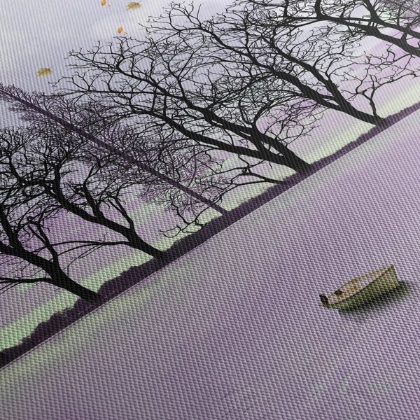 Obraz - Pramice na jazere (120x50 cm)