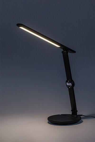 Rabalux ISAK LED Stmievateľná dotyková stolná lampa s displejom LED/9W/230V 3000/4000/6500K