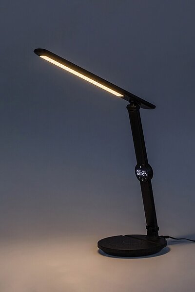 Rabalux ISAK LED Stmievateľná dotyková stolná lampa s displejom LED/9W/230V 3000/4000/6500K