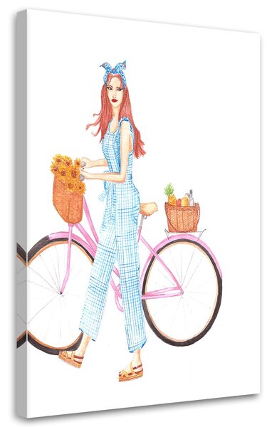 Obraz Deň na bicykli - Gisele Oliveira Fraga Baretta Veľkosť: 60 x 90 cm, Prevedenie: Obraz na plátne