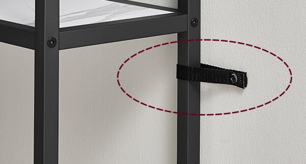 SONGMICS Konzolový stolík Vasagle Crem 80 cm čierny/biely mramor