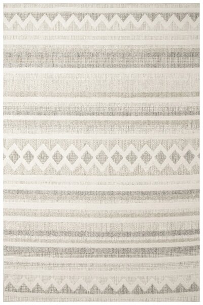 Koberec Cotton C102 Etno / kosoštvorce, krémový / sivý / béžový