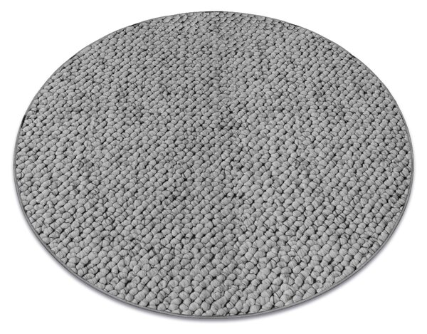 Šnúrkový okrúhly koberec CASABLANCA sivý