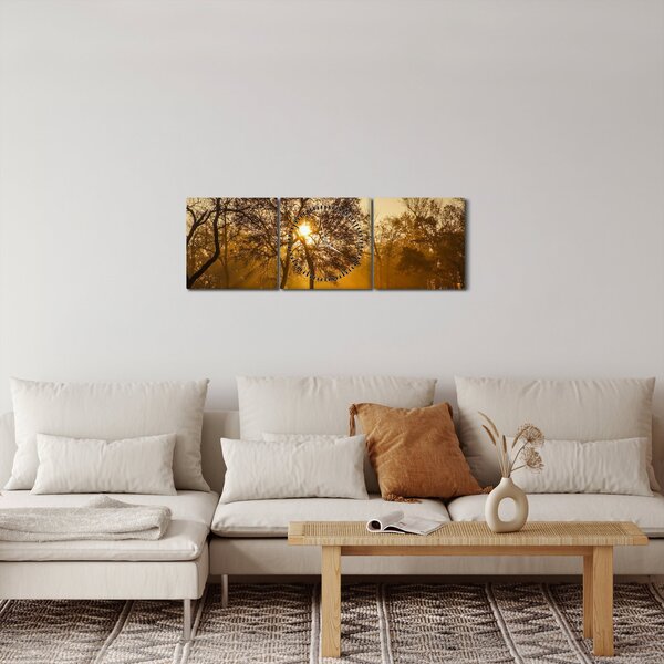 Obraz - Východ slnka (s hodinami) (90x30 cm)