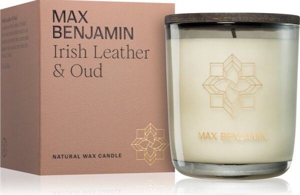 MAX Benjamin Irish Leather & Oud vonná sviečka 210 g