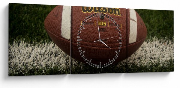 Obraz - Futbal (s hodinami) (90x30 cm)