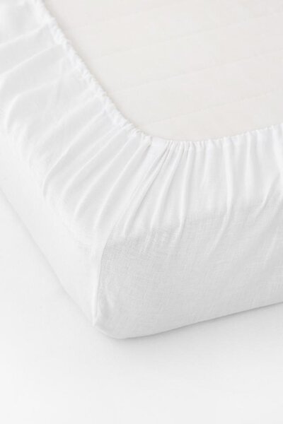Magic Linen Ľanové prestieradlo Biele Velikost: 180 x 200 x 41 cm