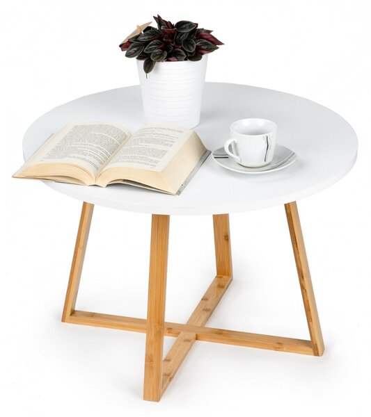 MODERNHOME Odkladací stolík Alva 60 cm biely