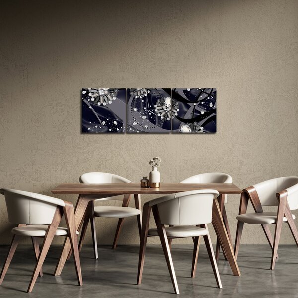 Obraz - Diamanty v priestore (s hodinami) (90x30 cm)