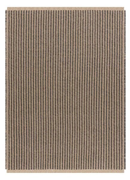 Koberec JUTE 3650 so strapcami čierny / béžový