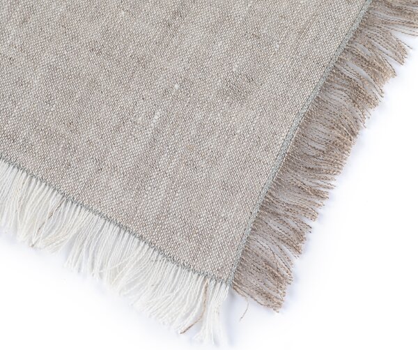Tom Linen Prestieranie so strapcami Melange Naturak 30x40 cm