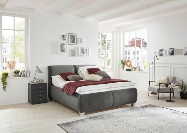 ČALÚNENÁ POSTEĽ, 180/200 cm, sivá, modrosivá Beldomo - Sleep - Postele