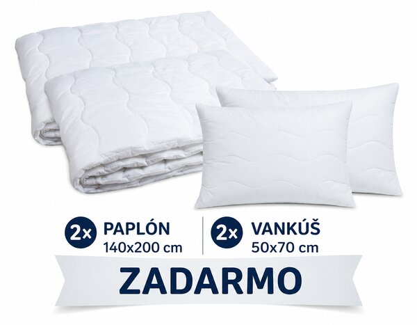 INTERMEDIC SK 2x paplón Medical 140x200 cm + 2x vankúš Medical 50x70 cm ZADARMO